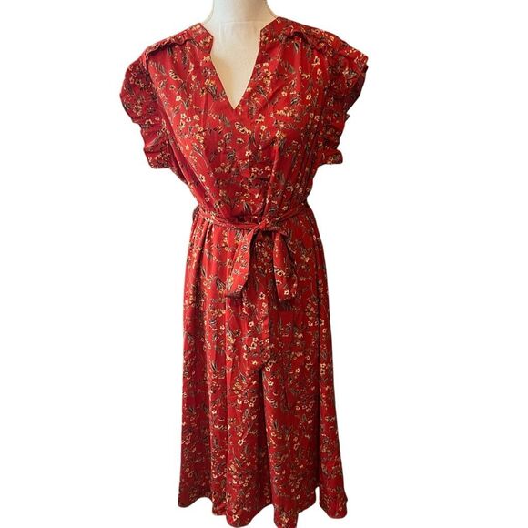 NWT Bloomchic Orange Floral Maxi Dress Size 12 - Picture 1 of 7